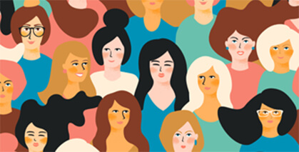 outlines and shapes of feminine figures